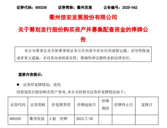 配资网站炒股 600208，筹划重大事项，停牌！